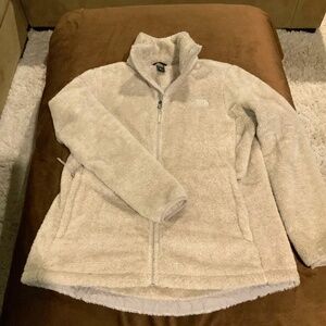 The North Face Cream L Full Zip Fleece Jacket Adventure Cozy Soft Outdoor